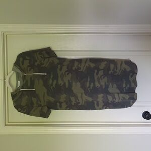 Camo TShirt Dress with Hoodie